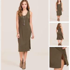 Midi slit knit dress NWT